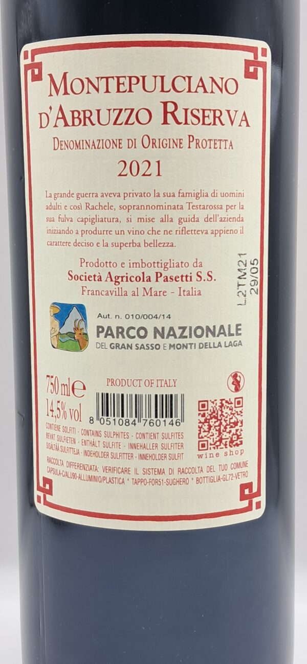 Testarossa Montepulciano Pasetti - immagine 2